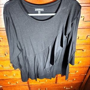Lane Bryant Black Rayon Ruffles 18/20